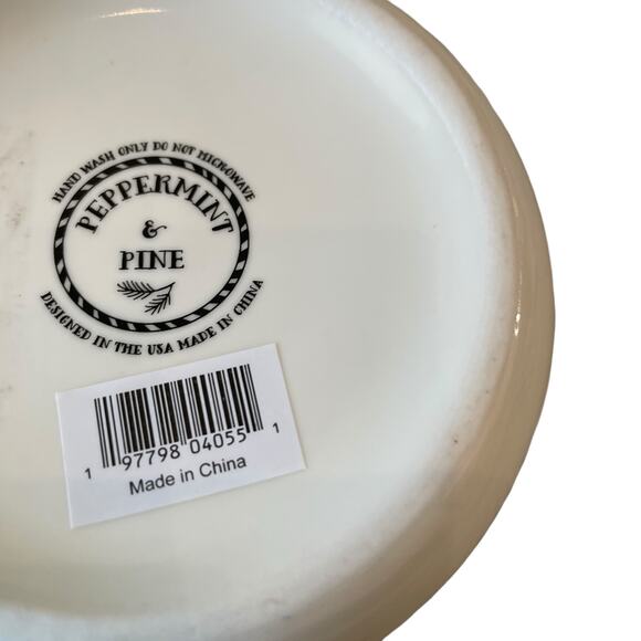 Peppermint & Pine Christmas Red Cardinal Coffee Mug Winter Tea Cup Set of 2 NEW - Picture 13 of 15